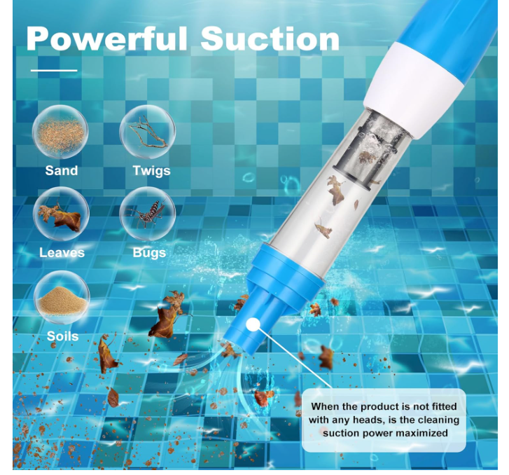 ๐3-in-1 Cordless Handheld Pool Vacuum Cleaner