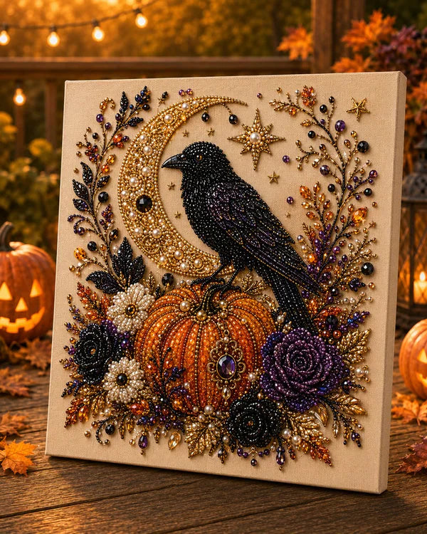🔥 Last Day 60% OFF – 👻✨ Halloween Pearl Art DIY Kit – Turn Tiny Pearls into Spooky-Cute Magic