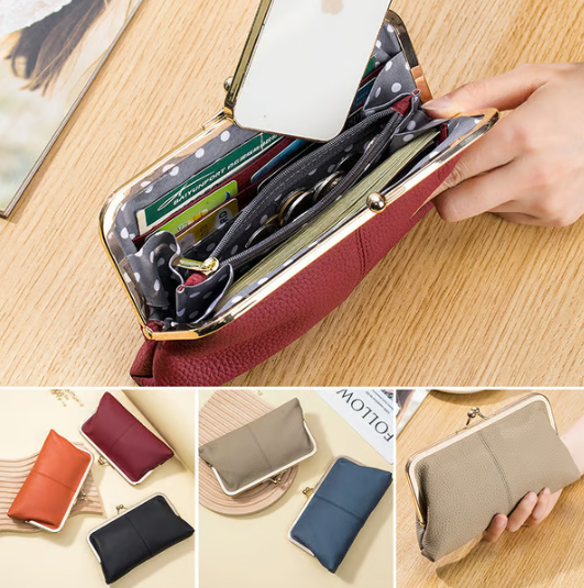 🔥 Refined Taste, Rare Offer – 50% Off | Premium Genuine Leather Long Wallet – Timeless Elegance, Unbeatable Price