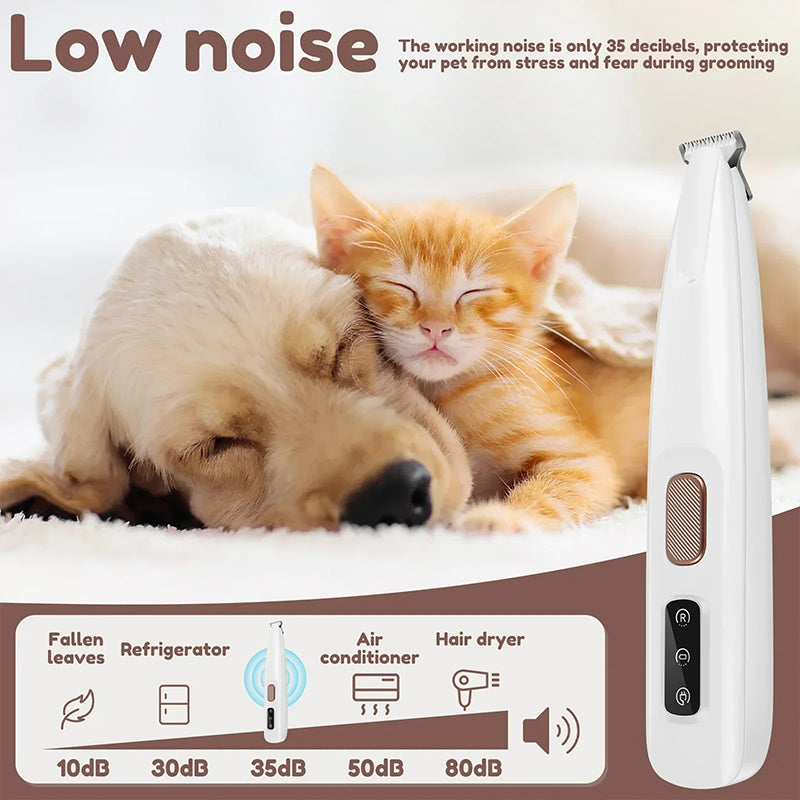 🔥New upgrade in 2025🔥Waterproof Rechargeable Pet Shaver with LED Light