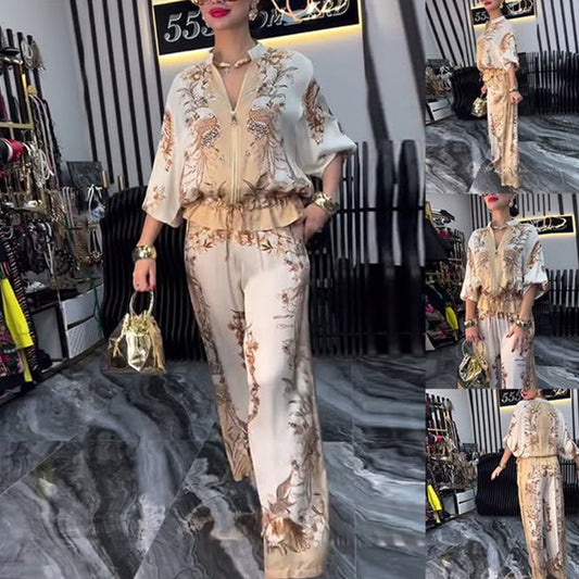 ✨Hot Sale 49% Off🌸Women’s Elegant Zip-Up Two-Piece Set