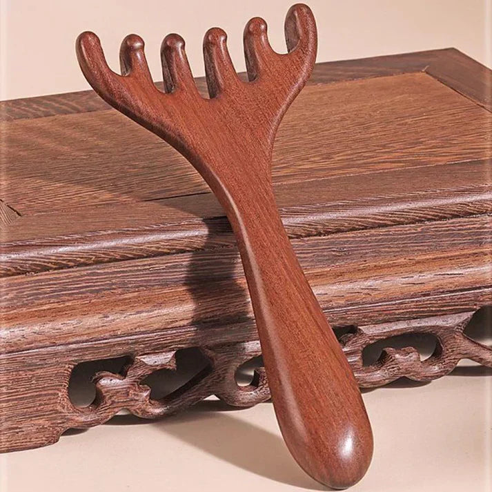 Natural Stone Massage Set: Scraping Board, Finger Clip & Egg-Shaped Massager