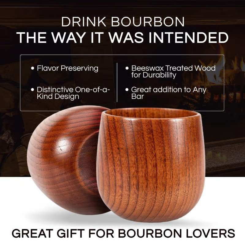 š„ 50% OFF NOW! š„ Handcrafted Charred Drinking Glass ā Original Wooden Whiskey Glass ā Unique design, charred finish & durable ā perfect for bourbon, scotch or a unique gift š
