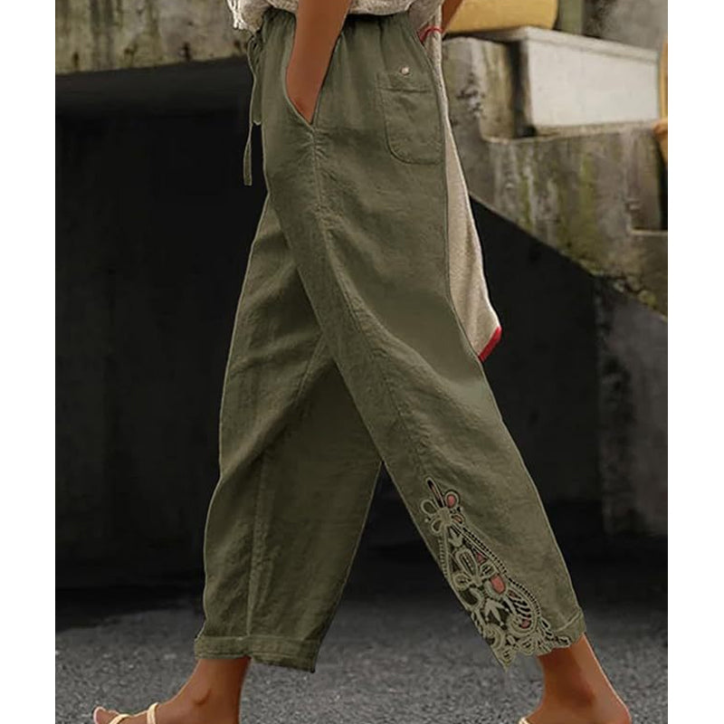 📢📢30% OFF !! ⏰Women's Lace Trim Drawstring Pants