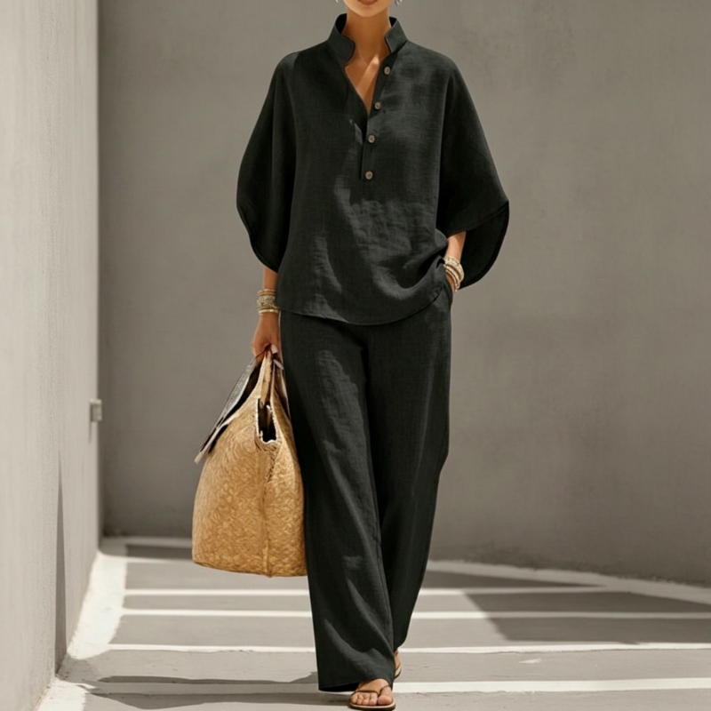 ⌛Limited Time Sale 50% OFF🔥Women‘s Stand-Collar Top & Pants Set – Chic, Versatile, Effortlessl