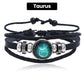 🎁Great Gift🌌Luminous 12 Constellations Bead Leather Woven Bracelet
