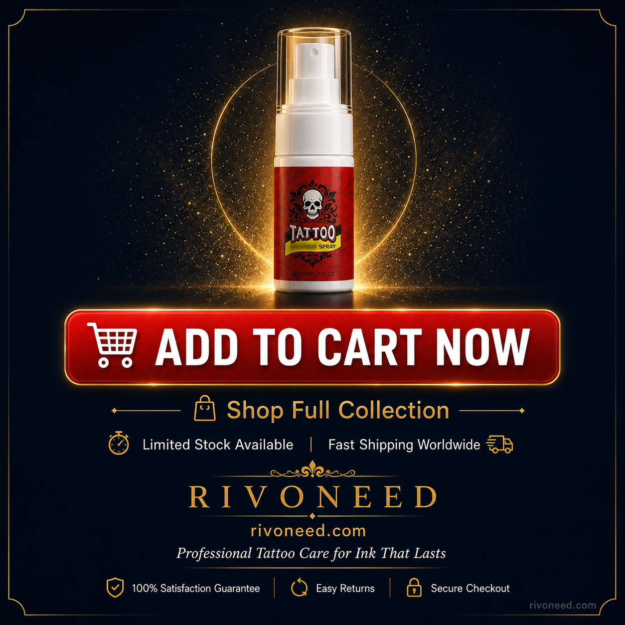 💪50% OFF | Tattoo Aftercare Moisturizing Spray 💧 Hydrating Mist for Vibrant & Healthy Ink