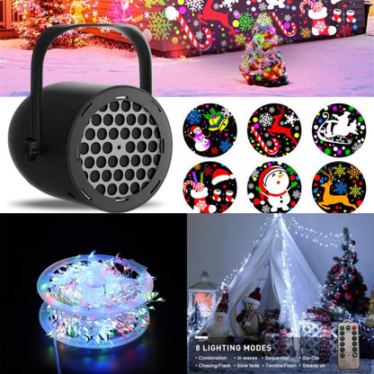 🎅Christmas Hot Sale🎁16-Pattern USB Christmas Projector Light