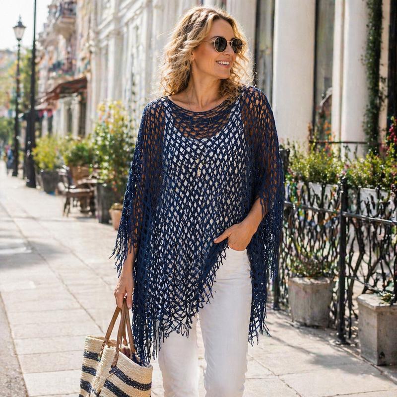 🏆 Last Day Special Price 💐Summer Metallic Crochet Cover-Up – Lightweight, Flowy & Effortlessly Stylish summer outfit