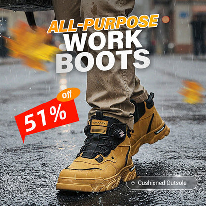 ⏳Time-limited Special⏰Men's outdoor swivel buckle work shoes（Waterproof, Anti-slip,Comfortable and Breathable）
