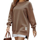 ✨ Easy Everyday Comfort | Women's Half-Zip Long-Sleeve Sweatshirt Dress