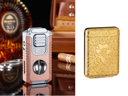 🎁New Year gifts🎊5-in-1 Refillable Cigar Torch Lighter with Cutter✨Buy 2, Free Shipping 🚚