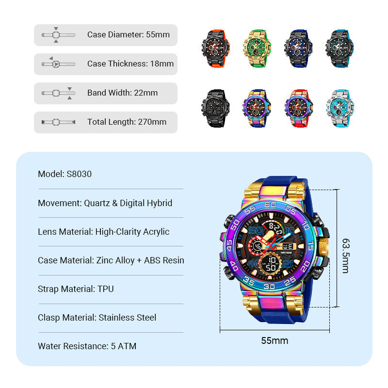⌚ 50% OFF! ✨ MULTIFUNCTION LED WATCH - Waterproof & Digital Display, 7 Sports Modes with Sleep Monitor, Perfect for Outdoor and Daily Use 🌟🔋