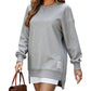 ✨ Easy Everyday Comfort | Women's Half-Zip Long-Sleeve Sweatshirt Dress