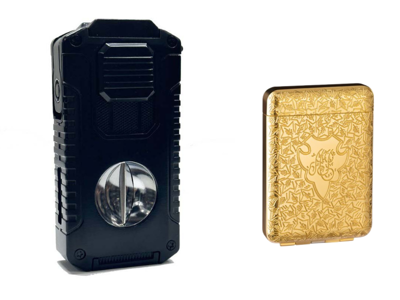 🎁New Year gifts🎊5-in-1 Refillable Cigar Torch Lighter with Cutter✨Buy 2, Free Shipping 🚚