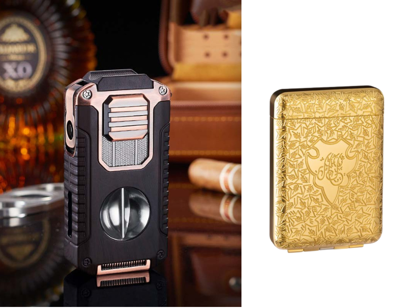 🎁New Year gifts🎊5-in-1 Refillable Cigar Torch Lighter with Cutter✨Buy 2, Free Shipping 🚚