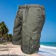 Men's Zipper Pockets Hiking Athletic Running Shorts