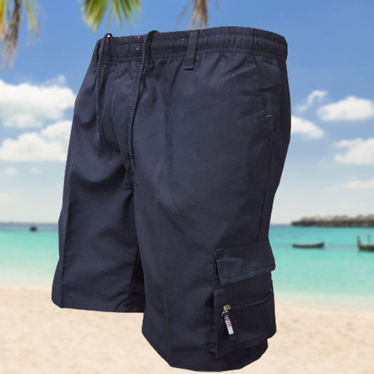 Men's Zipper Pockets Hiking Athletic Running Shorts