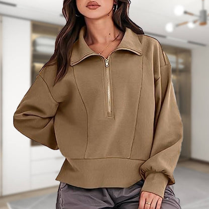 🔥2023 popular hot sale🔥 women's loose zipper collar coat