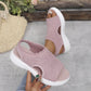 👡 Breathable knitted platform sandals for women – lightweight & comfortable