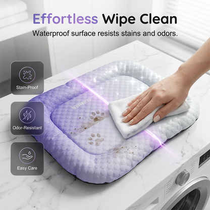 💖❄️Pet Cooling Mat for Dogs & Cats 🐾 Naturally Cool Ice-Silk Pad • Breathable, Washable & Soft 🐶🐱