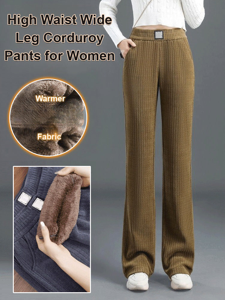 🌸NEW HOT SALE🔥Women‘s High Waist Wide Leg Corduroy Pants