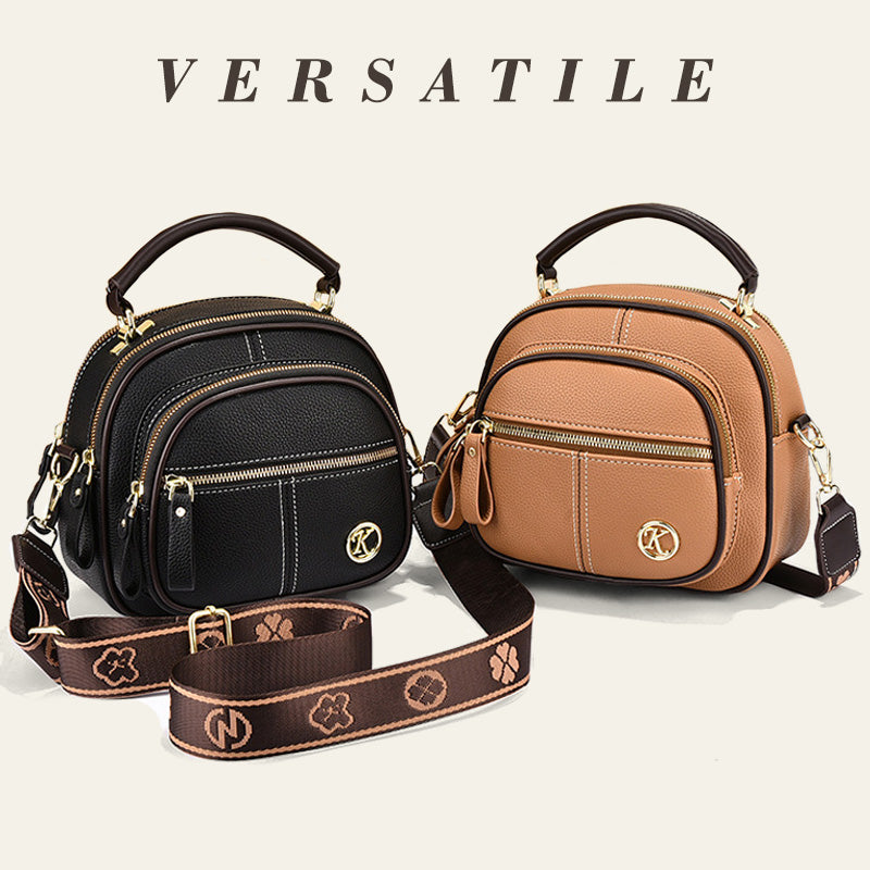 ✨Hot Sale 🎁Multifunctional compartment Adjustable wide shoulder strap leather bag