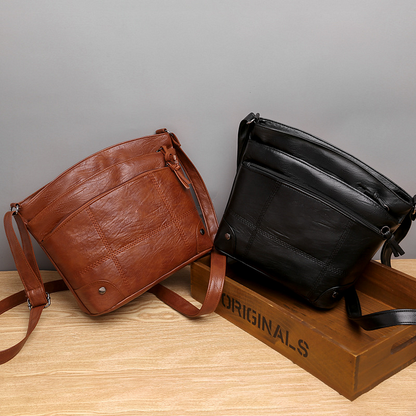 ✨Hot Sale 49% Off🌸Soft Leather Messenger Multi Pocket Large Capacity Shoulder Bag