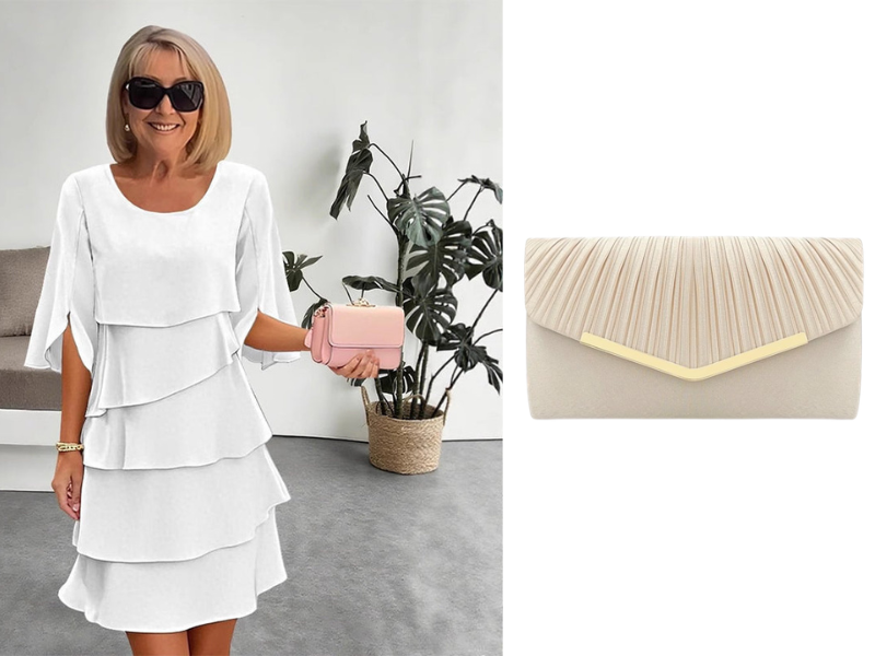 🎁 50% OFF! Women's Elegant Layered Ruffle Sleeve Dress – Effortless Style for Every Occasion 💃