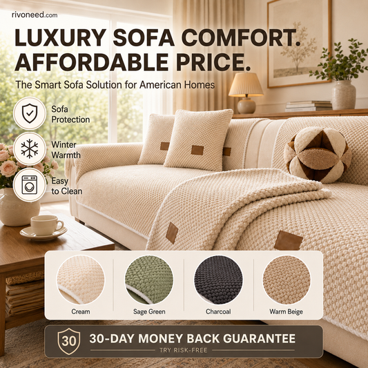 Thickened Non-Slip Sofa Cover – Ultra-Soft, Washable, Scratch-Resistant & Pet-Friendly, 4 Colours 🛋️✨