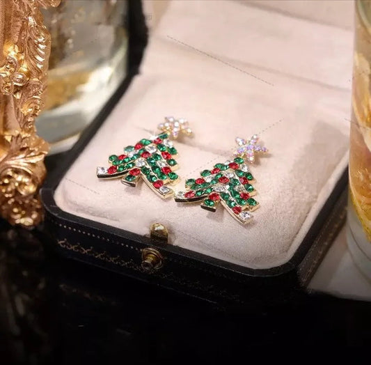 Sparkling Christmas Tree Earrings - The Perfect Christmas Gift