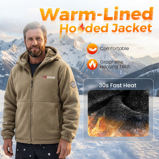 🔥 Limited-Time Deal | Unisex Hooded Graphene Heated Insulated Jacket