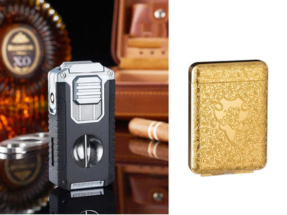 🎁New Year gifts🎊5-in-1 Refillable Cigar Torch Lighter with Cutter✨Buy 2, Free Shipping 🚚