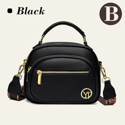 ✨Hot Sale 🎁Multifunctional compartment Adjustable wide shoulder strap leather bag