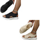 👡 Breathable knitted platform sandals for women – lightweight & comfortable