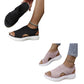 👡 Breathable knitted platform sandals for women – lightweight & comfortable