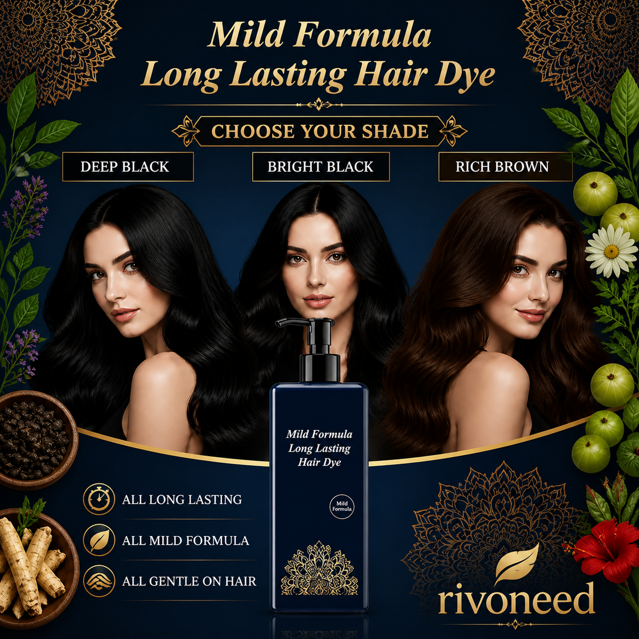 💞BUY 2 GET 1 FREE💞🌿Plant-Based Hair Coloring Cream - Mild Formula Long Lasting
