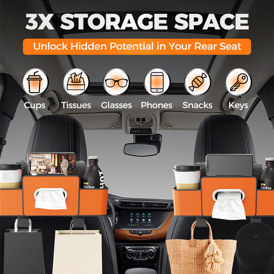 🎁Last day to get 50% off✨Multifunctional & Waterproof Car Back Seat Organizer