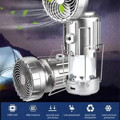🔥🎁Hot Sale 50% OFF💡Portable LED Camping Lantern With Fan