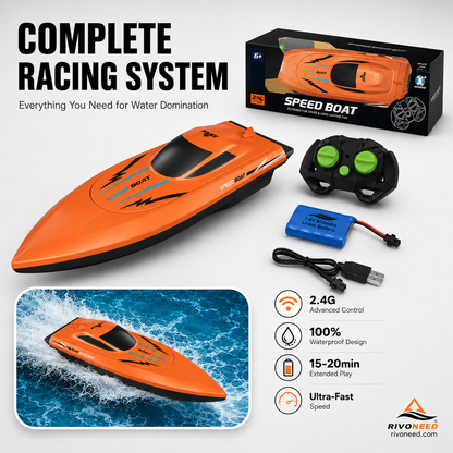 ⏳Time-Limited Special⏰Dual‑Motor RC Boat – Twin engines, 2.4GHz control, waterproof & impact‑resistant. Slice through waves at insane speed! 🌊🚤