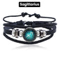 🎁Great Gift🌌Luminous 12 Constellations Bead Leather Woven Bracelet