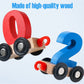 🚗🔤54% OFF 🔥HOT SALE - Numbers And Letters Magnetic Train Puzzle Wooden Toy Car