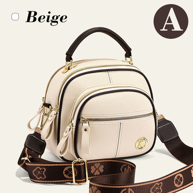 ✨Hot Sale 🎁Multifunctional compartment Adjustable wide shoulder strap leather bag
