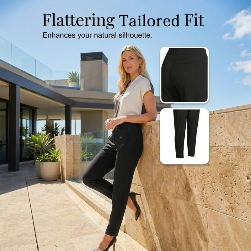 🔥⏳LIMITED OFFER 54%OFF🌞Women’s High-Waisted Zip-Pocket Trousers 👖 – 4-Way Stretch, Tummy Control, Breathable Quick-Dry, 6 Colours, S-3XL