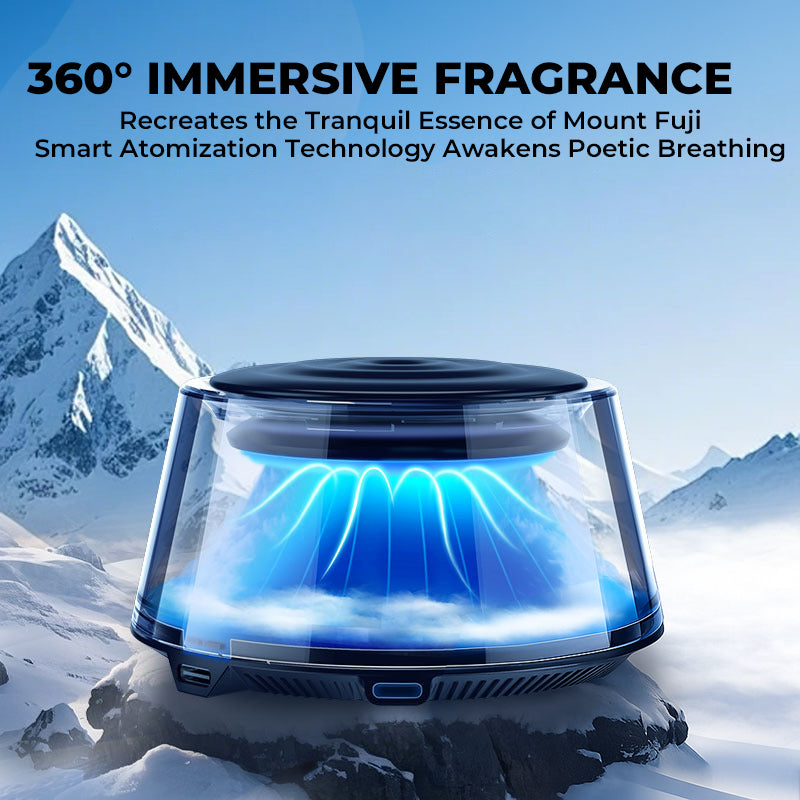 ☁️2025 Cloud Mist Car Diffuser - Auto On/Off with 30-Day USB-C Battery & 1 Refill = 1 Year Freshness