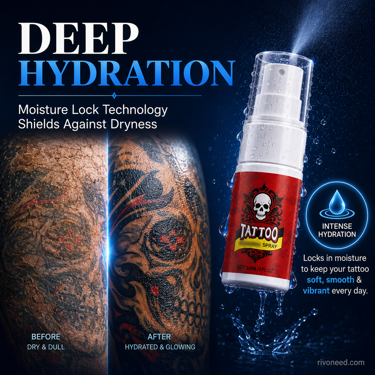 💪50% OFF | Tattoo Aftercare Moisturizing Spray 💧 Hydrating Mist for Vibrant & Healthy Ink