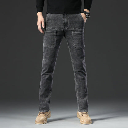 🔥 Men’s Slim Fit Jeans with 6 Functional Pockets – Style Meets Utility!