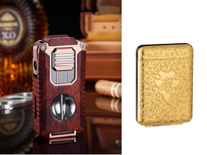 🎁New Year gifts🎊5-in-1 Refillable Cigar Torch Lighter with Cutter✨Buy 2, Free Shipping 🚚