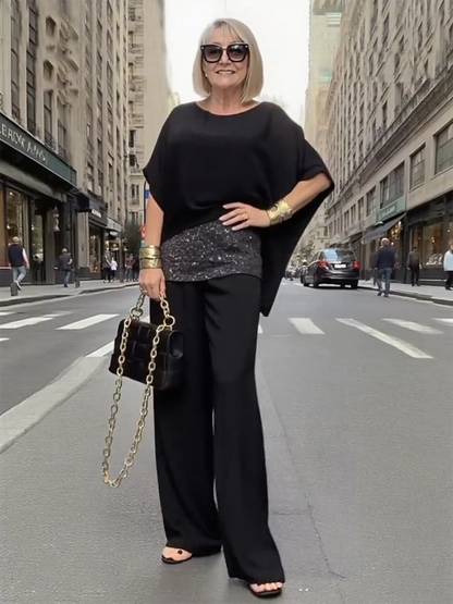 🔥50% OFF – Limited Time💥Summer Chiffon Sequins Women's Casual Fashion Leisure Suit