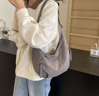 🔥Designer Direct Sales👜Women's Fashion Plain Color Nylon Crossbody Hobo Bag